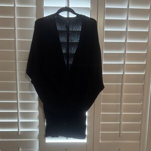 Savvi, OSFMost, Black Draped Yoga Sweater